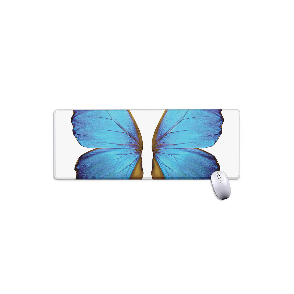 Blue Butterfly Wings Print Extended Mouse Pad