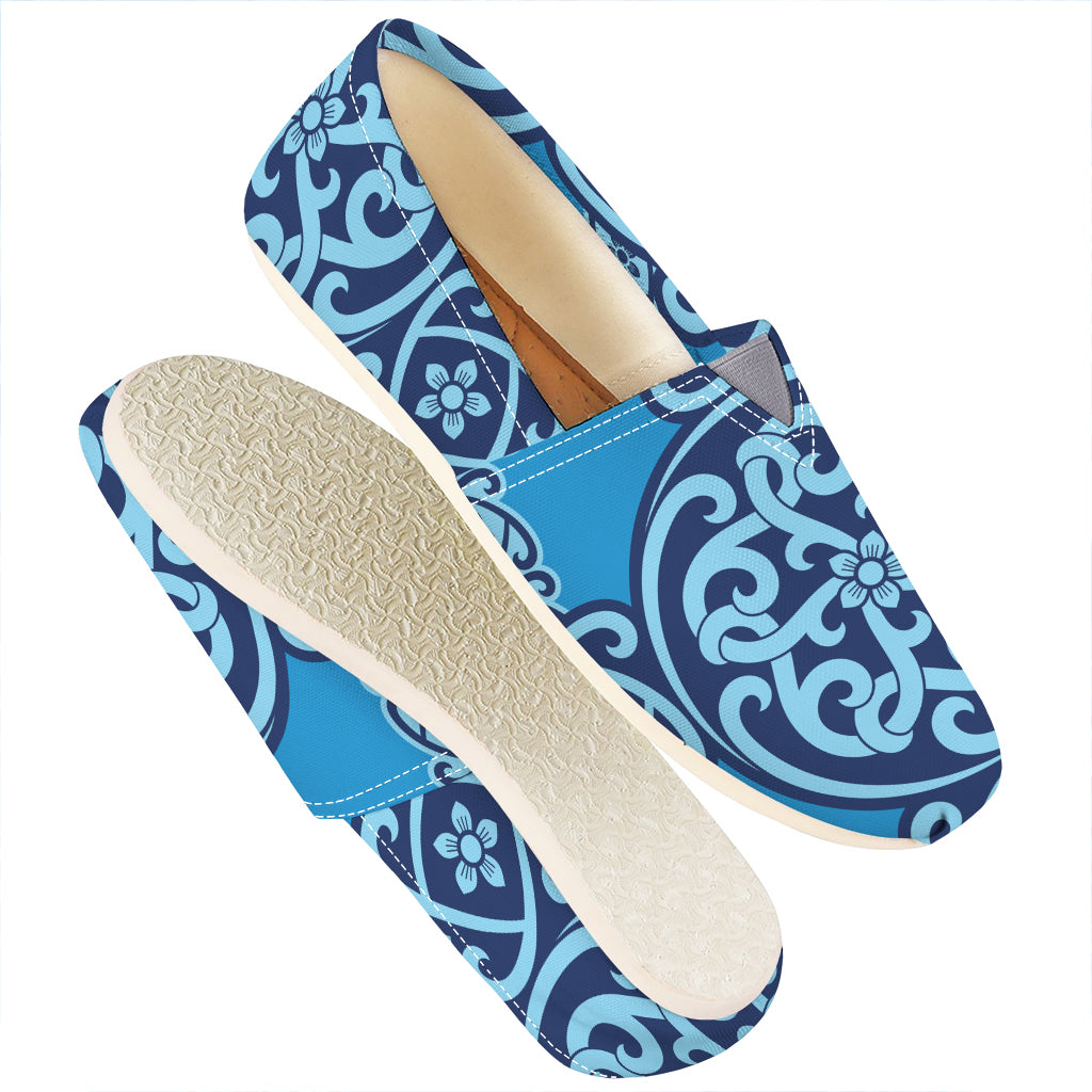 Blue Celtic Symbol Print Casual Shoes