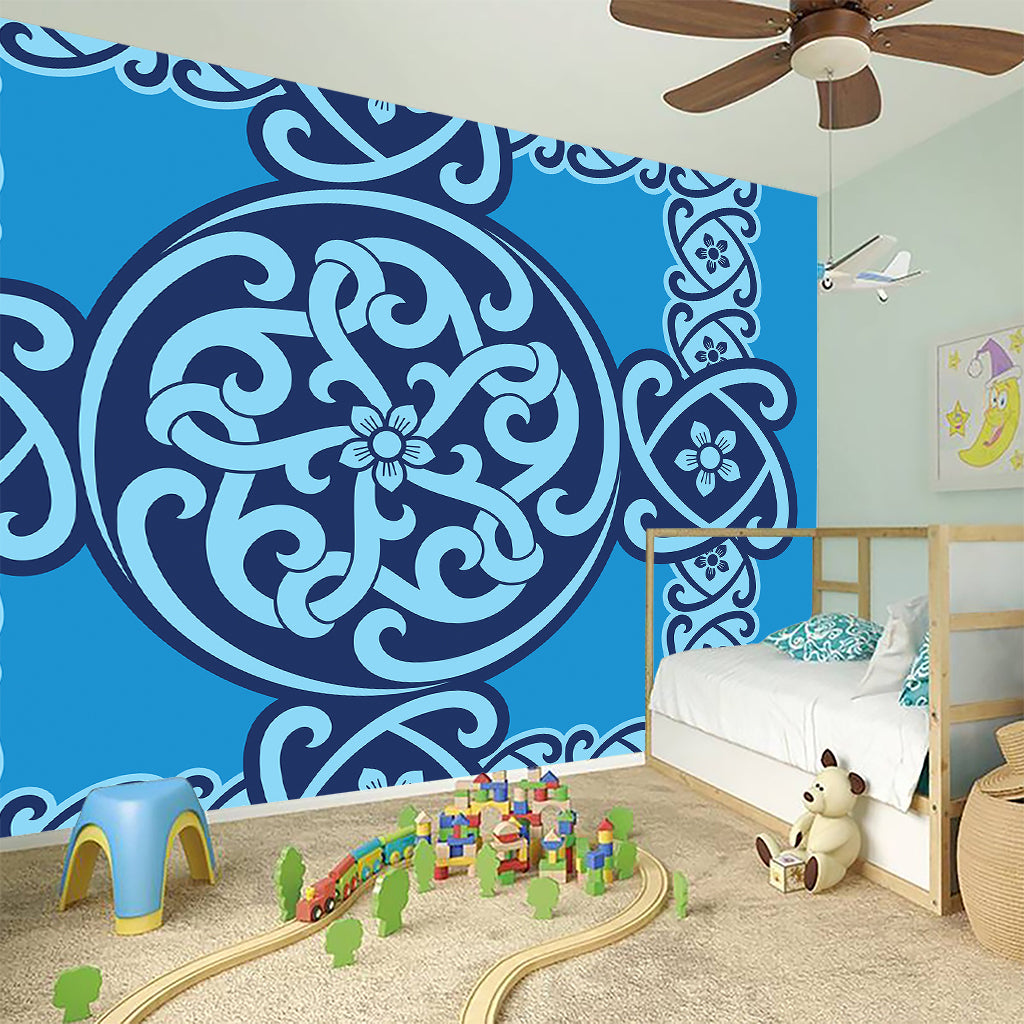 Blue Celtic Symbol Print Wall Sticker