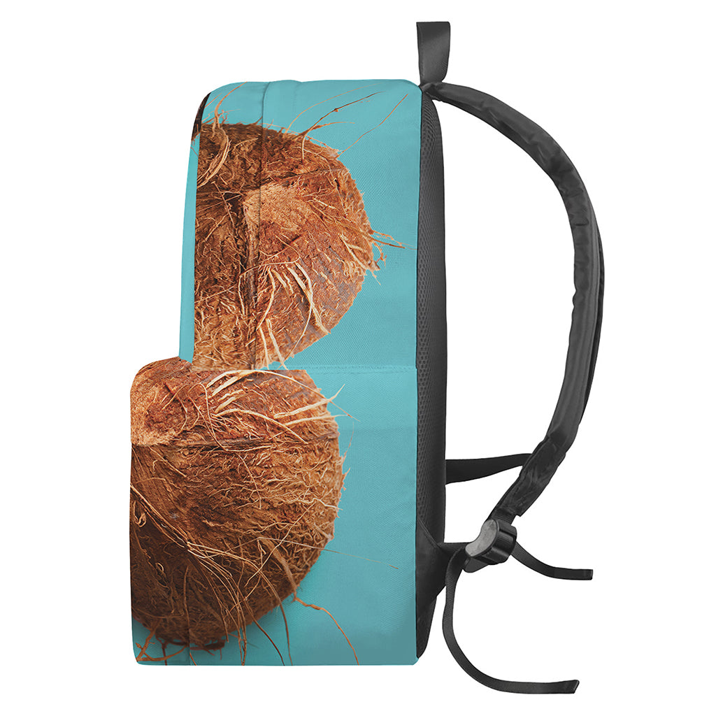 Blue Coconut Pattern Print Backpack