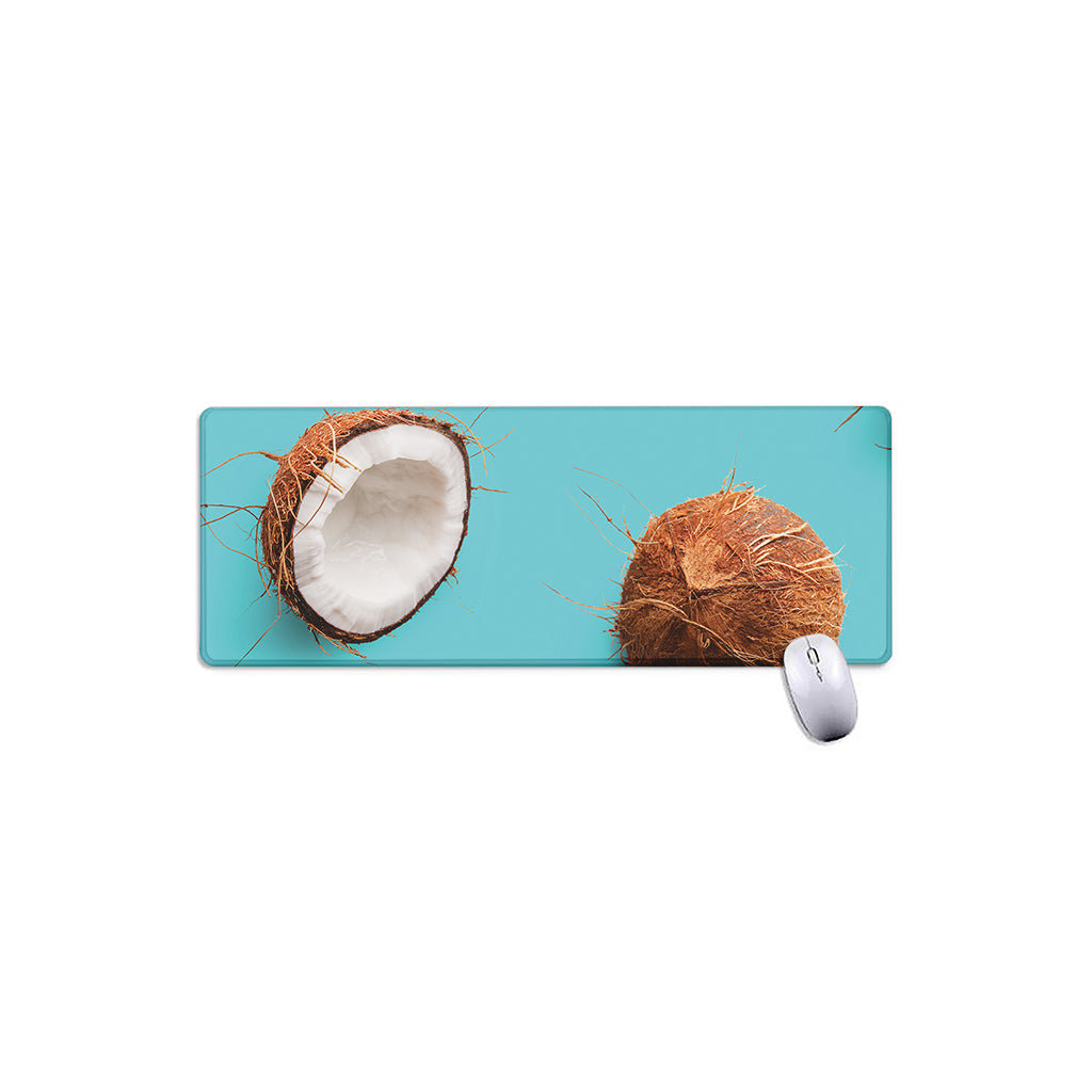 Blue Coconut Pattern Print Extended Mouse Pad