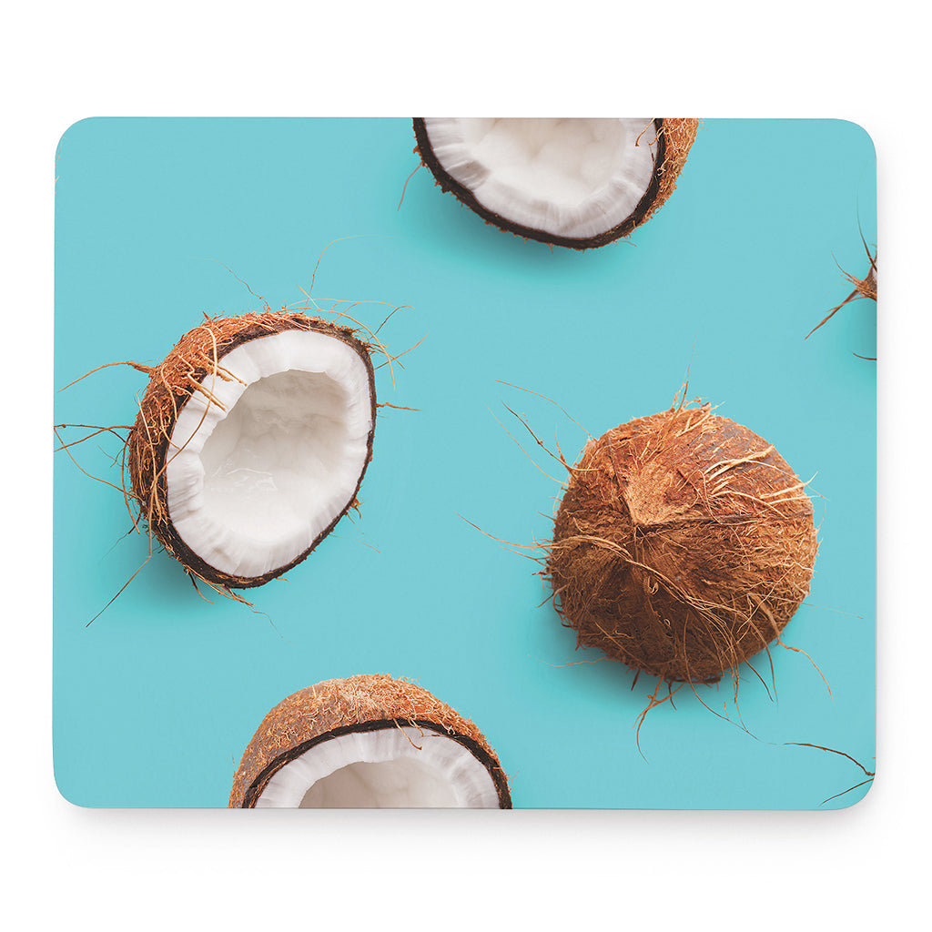 Blue Coconut Pattern Print Mouse Pad