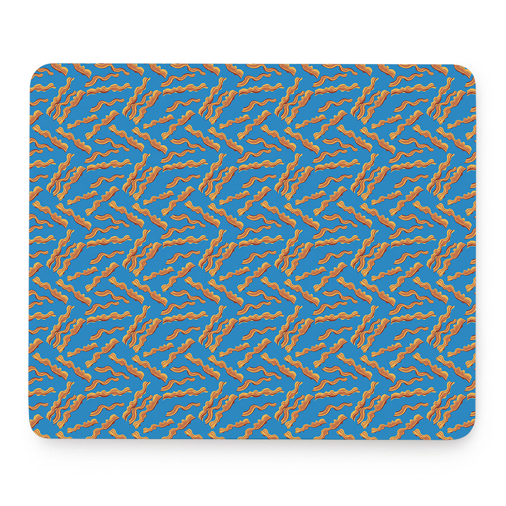 Blue Crispy Bacon Pattern Print Mouse Pad