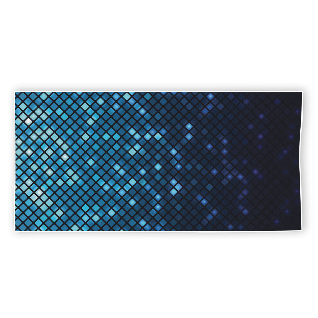 Blue Disco Lights Pattern Print Beach Towel