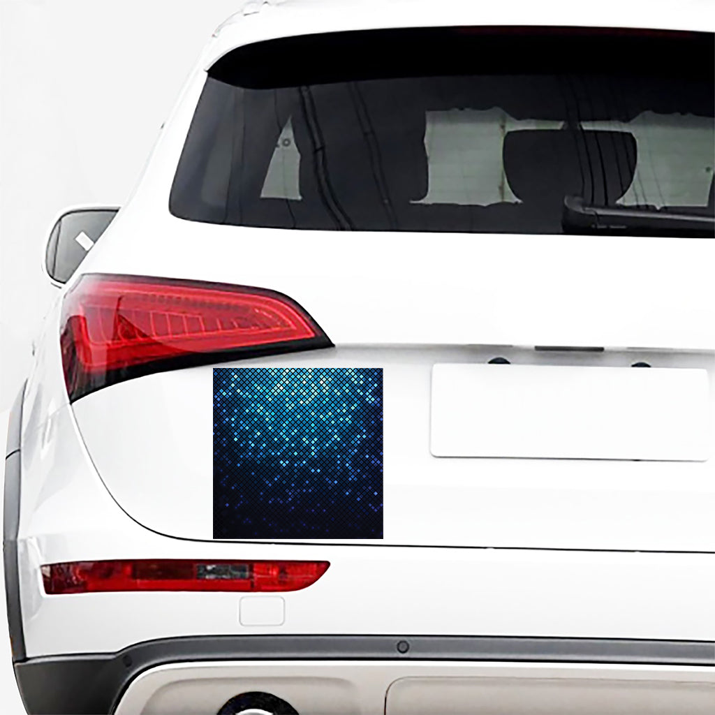 Blue Disco Lights Pattern Print Car Sticker