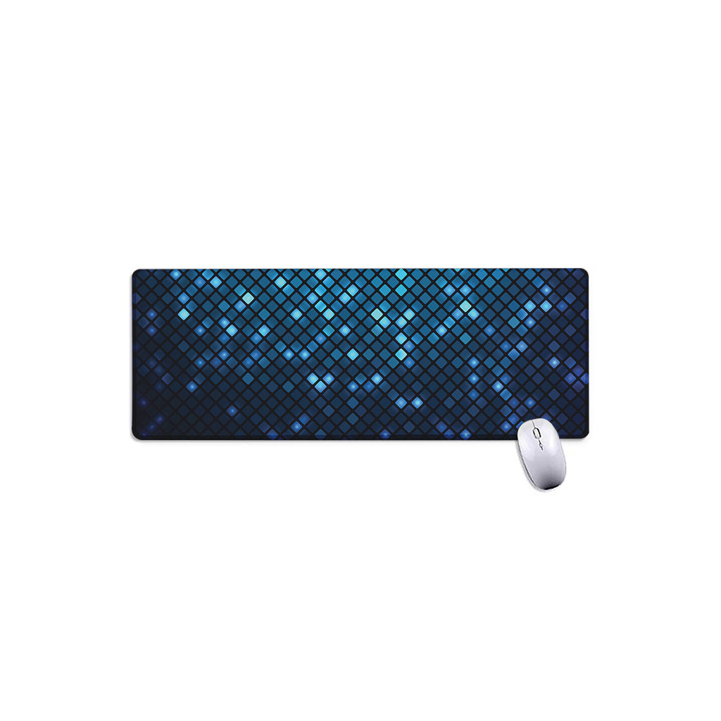Blue Disco Lights Pattern Print Extended Mouse Pad