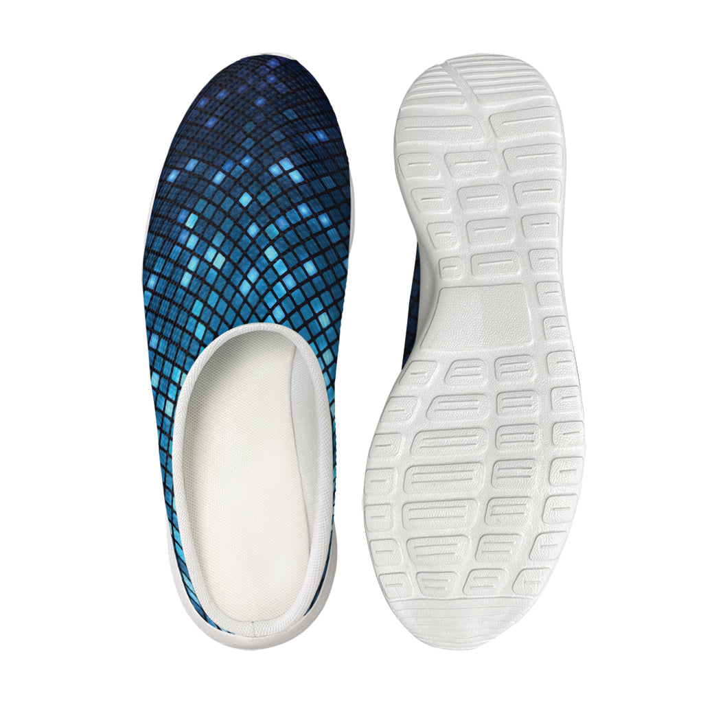 Blue Disco Lights Pattern Print Mesh Casual Shoes