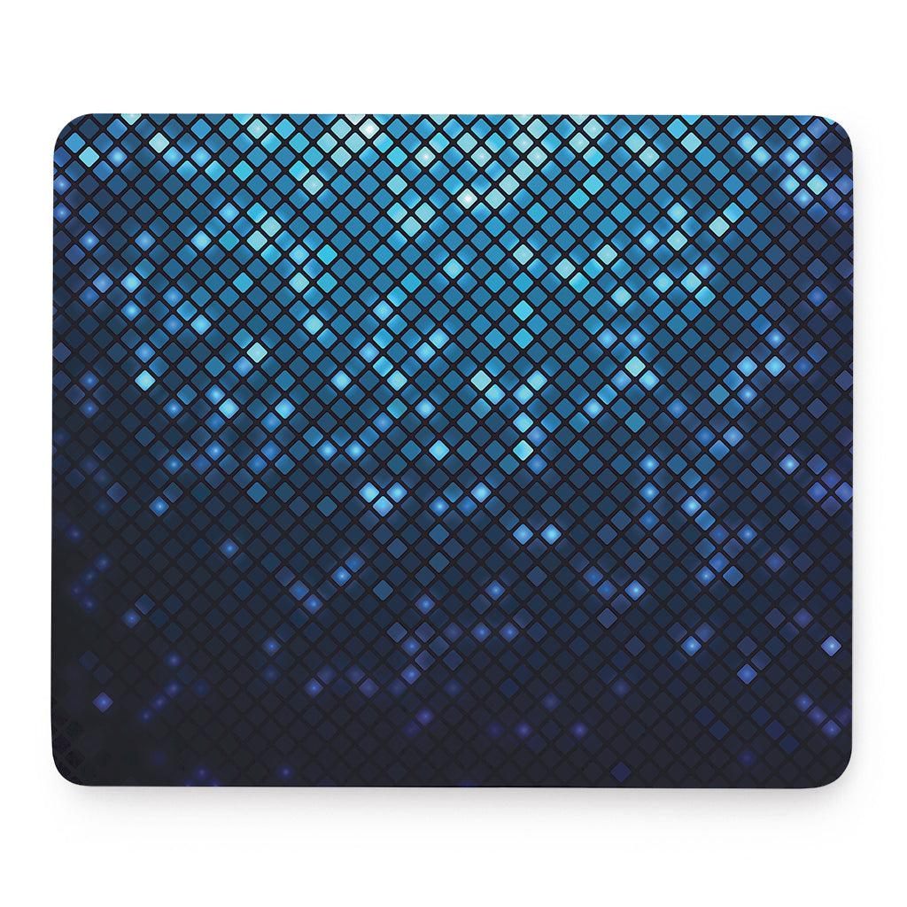 Blue Disco Lights Pattern Print Mouse Pad