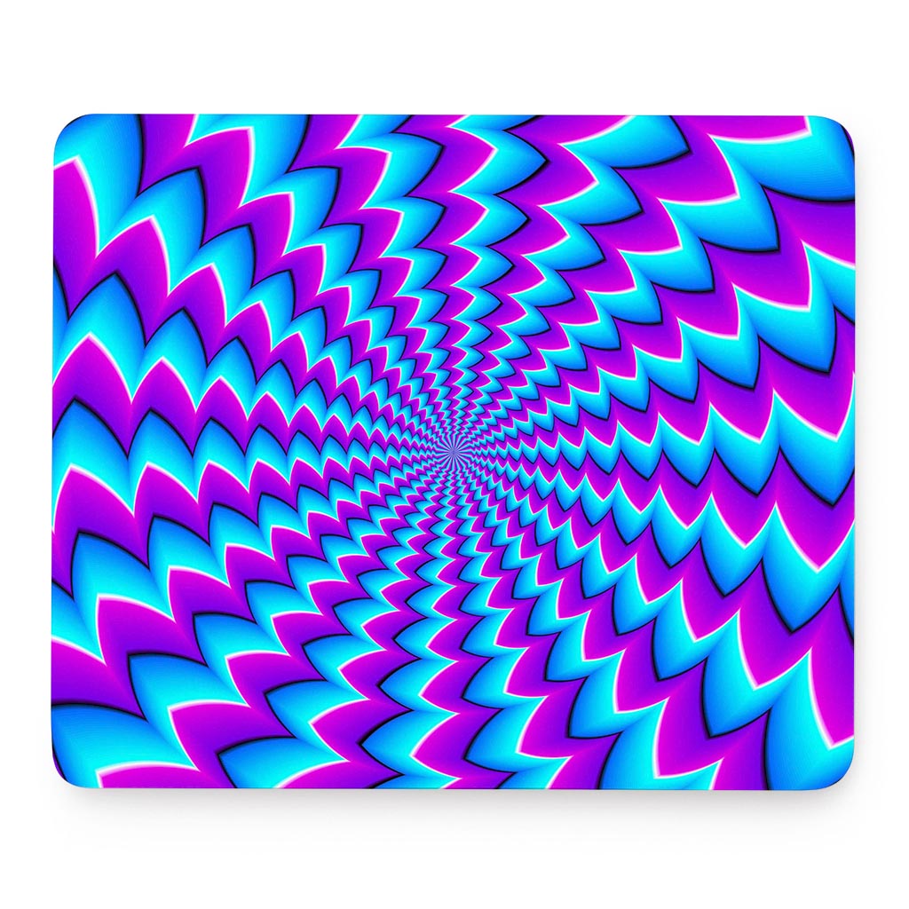 Blue Dizzy Moving Optical Illusion Mouse Pad