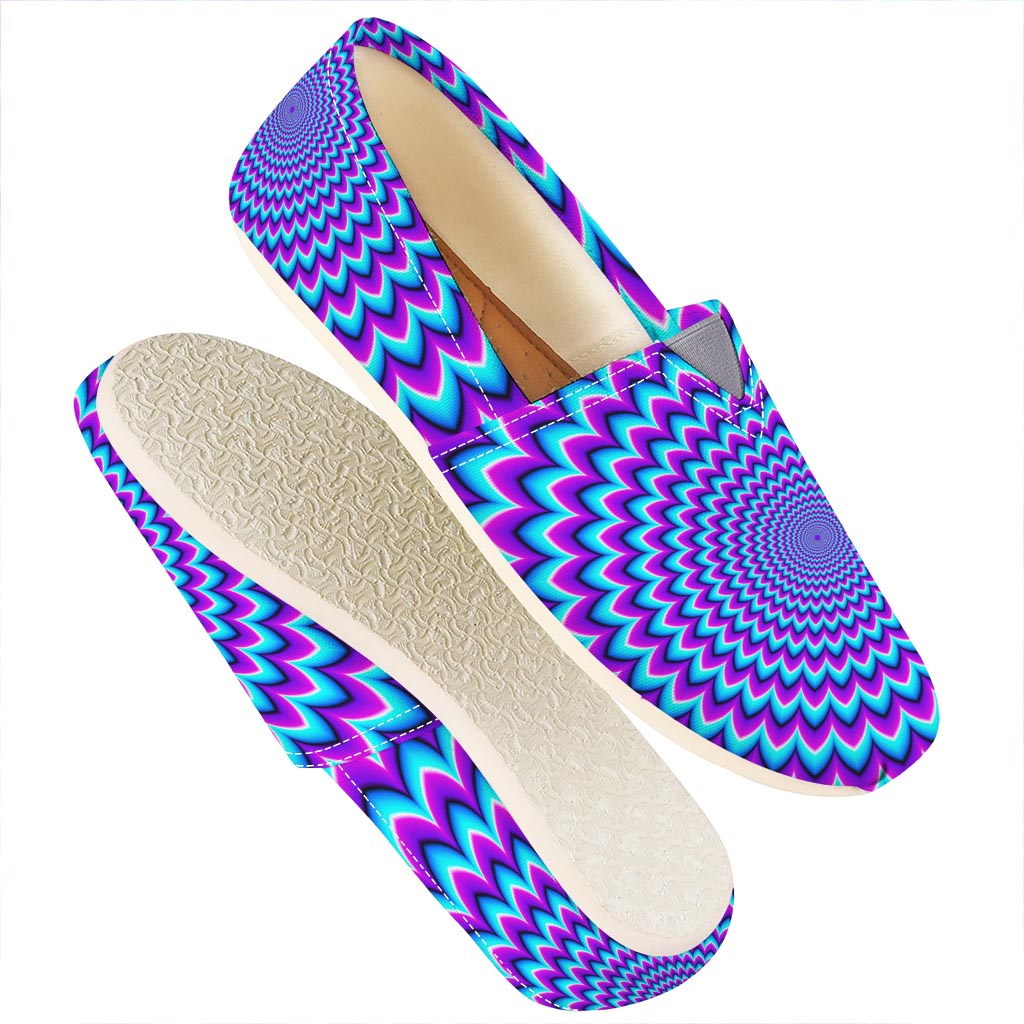 Blue Expansion Moving Optical Illusion Casual Shoes