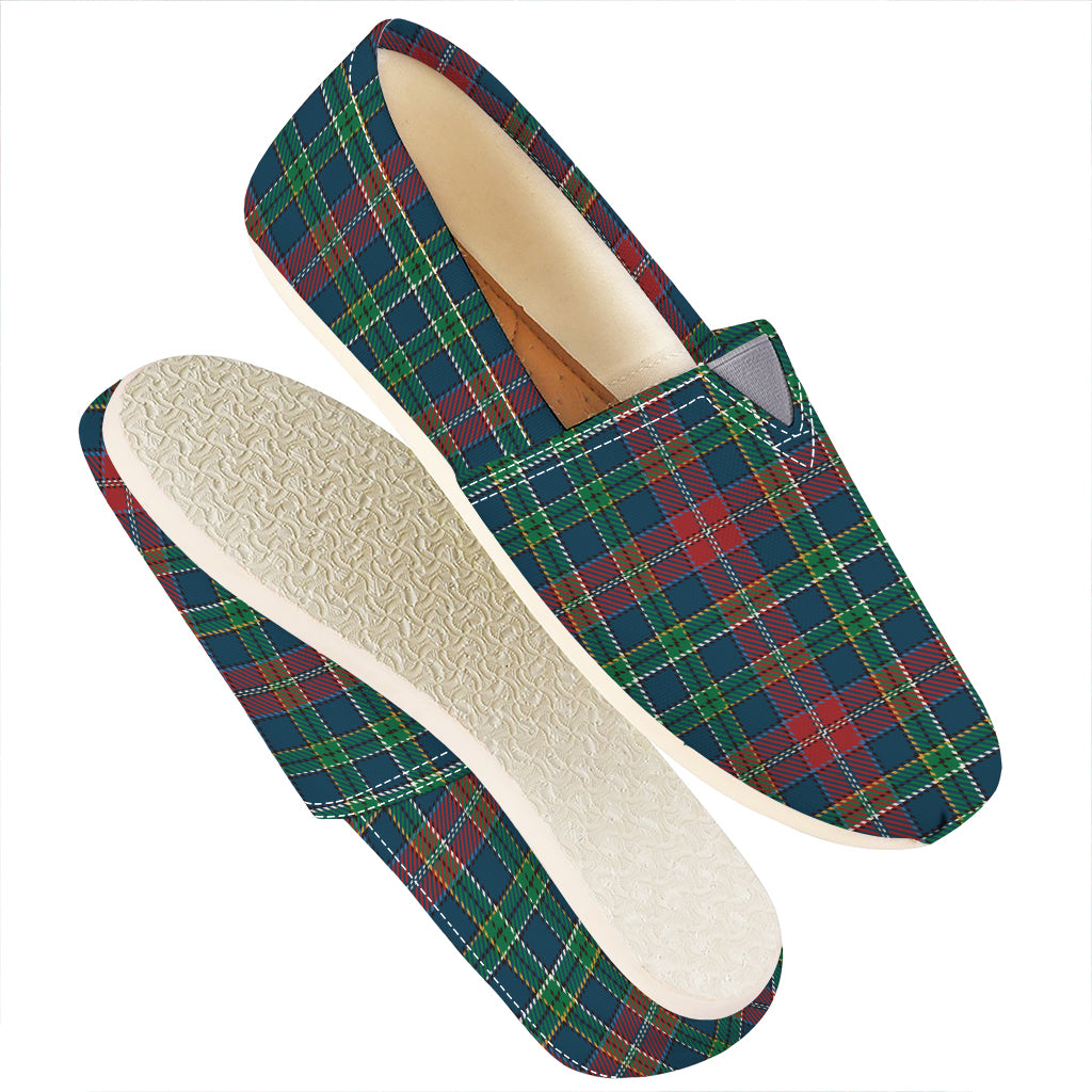 Blue Green And Red Scottish Plaid Print Casual Shoes