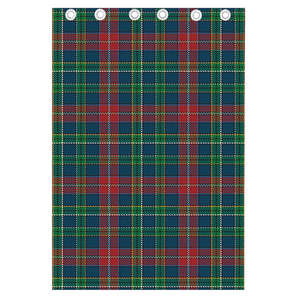 Blue Green And Red Scottish Plaid Print Curtain