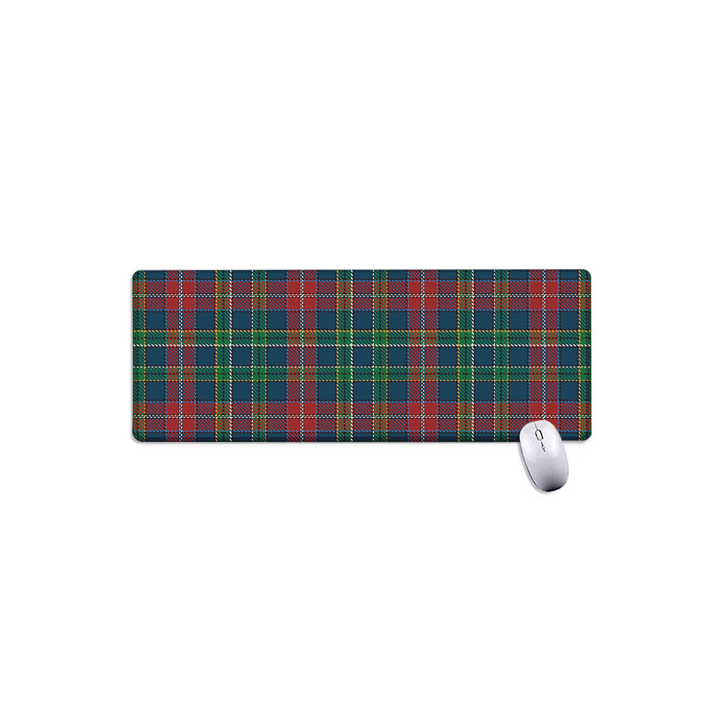 Blue Green And Red Scottish Plaid Print Extended Mouse Pad
