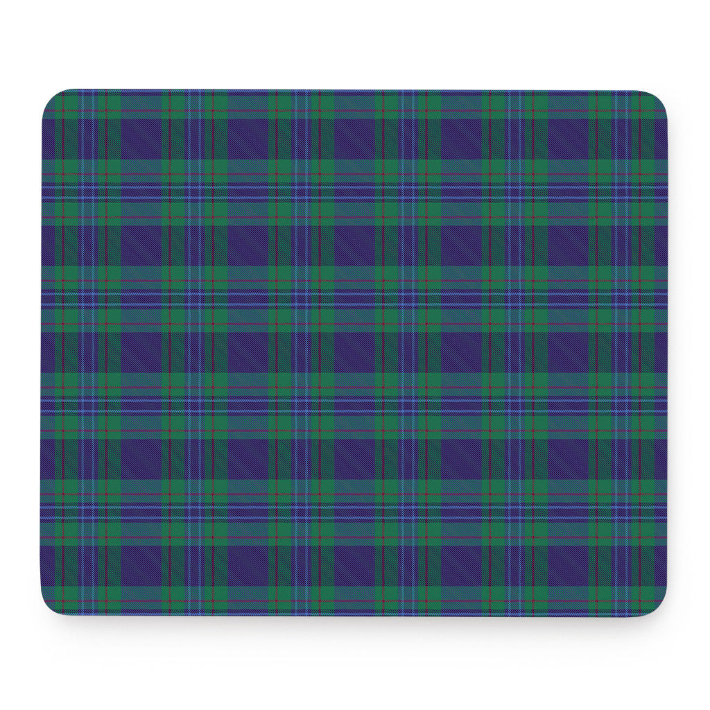 Blue Green And Red Tartan Pattern Print Mouse Pad