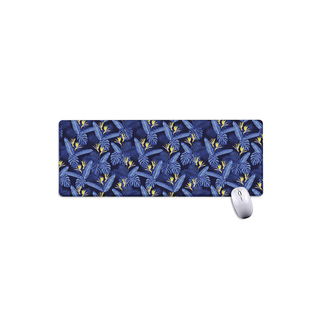 Blue Hawaiian Tropical Pattern Print Extended Mouse Pad