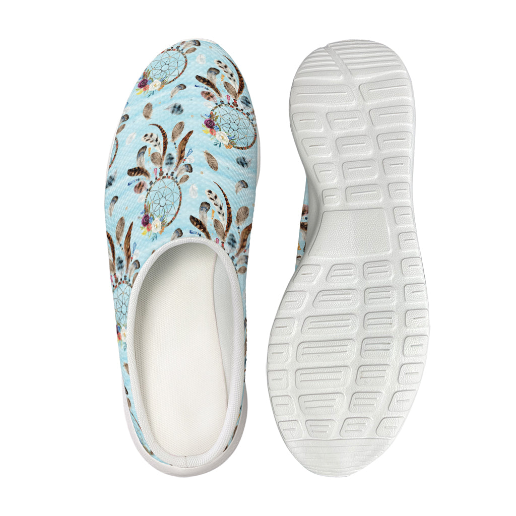 Blue Indian Dream Catcher Pattern Print Mesh Casual Shoes