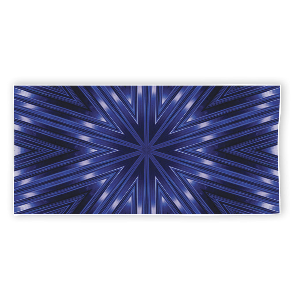 Blue Kaleidoscope Print Beach Towel