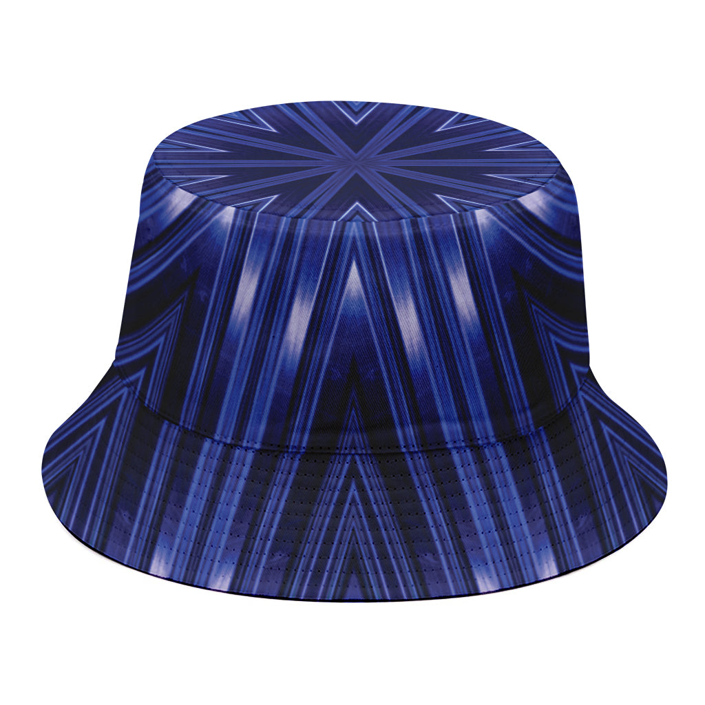 Blue Kaleidoscope Print Bucket Hat