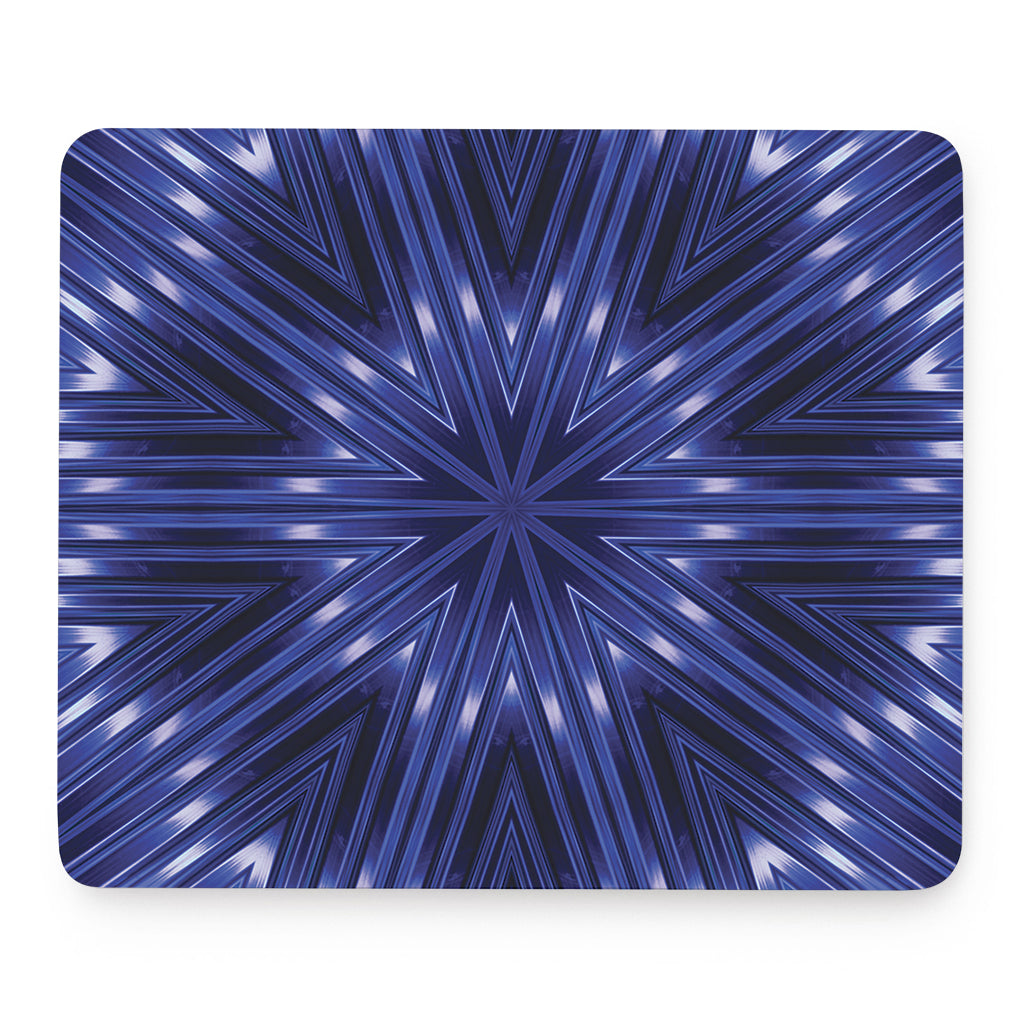 Blue Kaleidoscope Print Mouse Pad