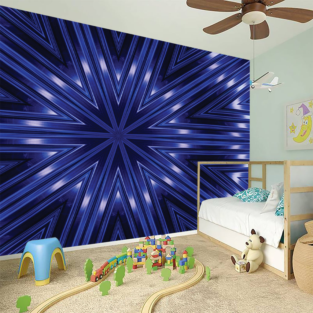 Blue Kaleidoscope Print Wall Sticker
