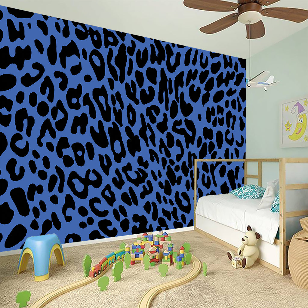 Blue Leopard Print Wall Sticker