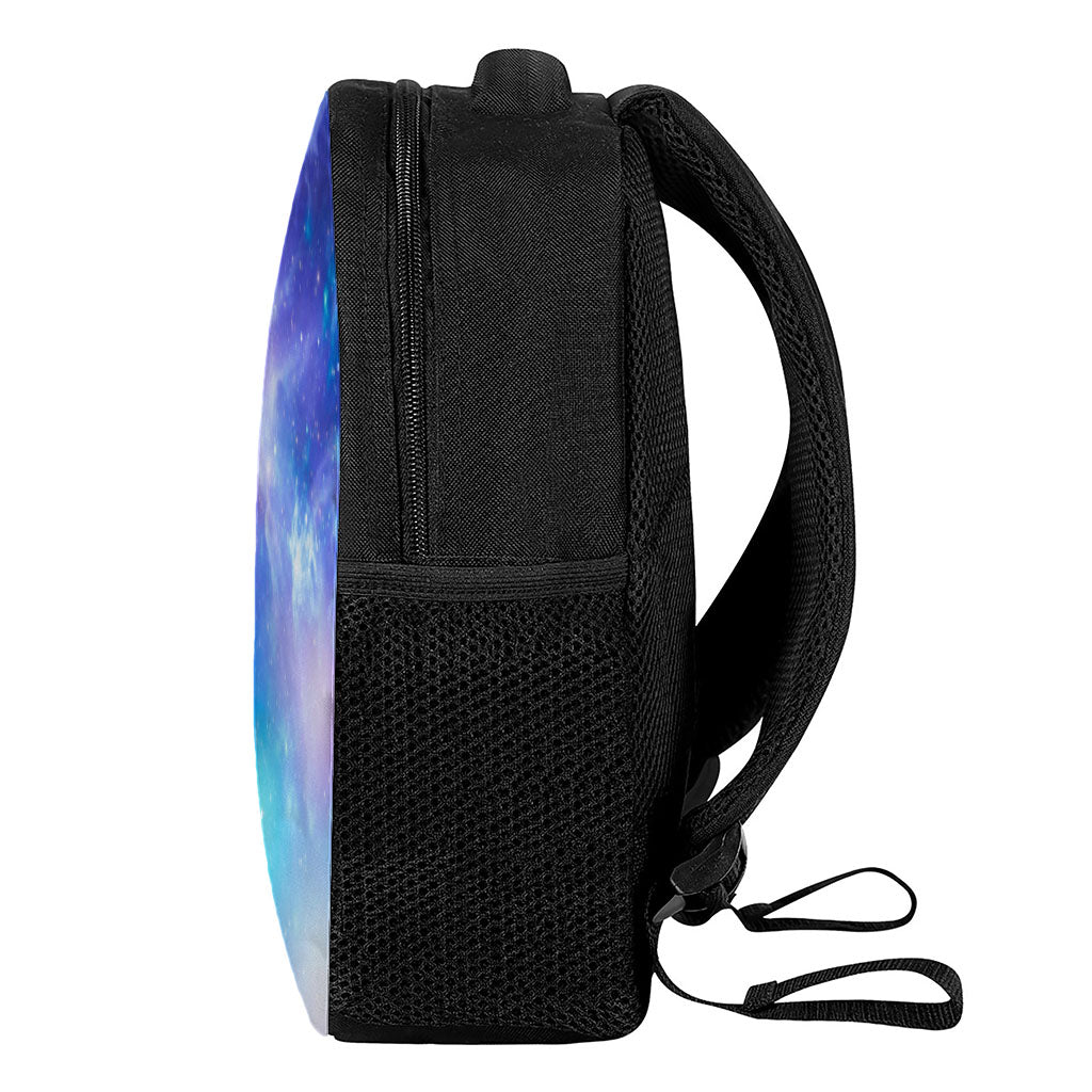 Blue Light Nebula Galaxy Space Print Casual Backpack