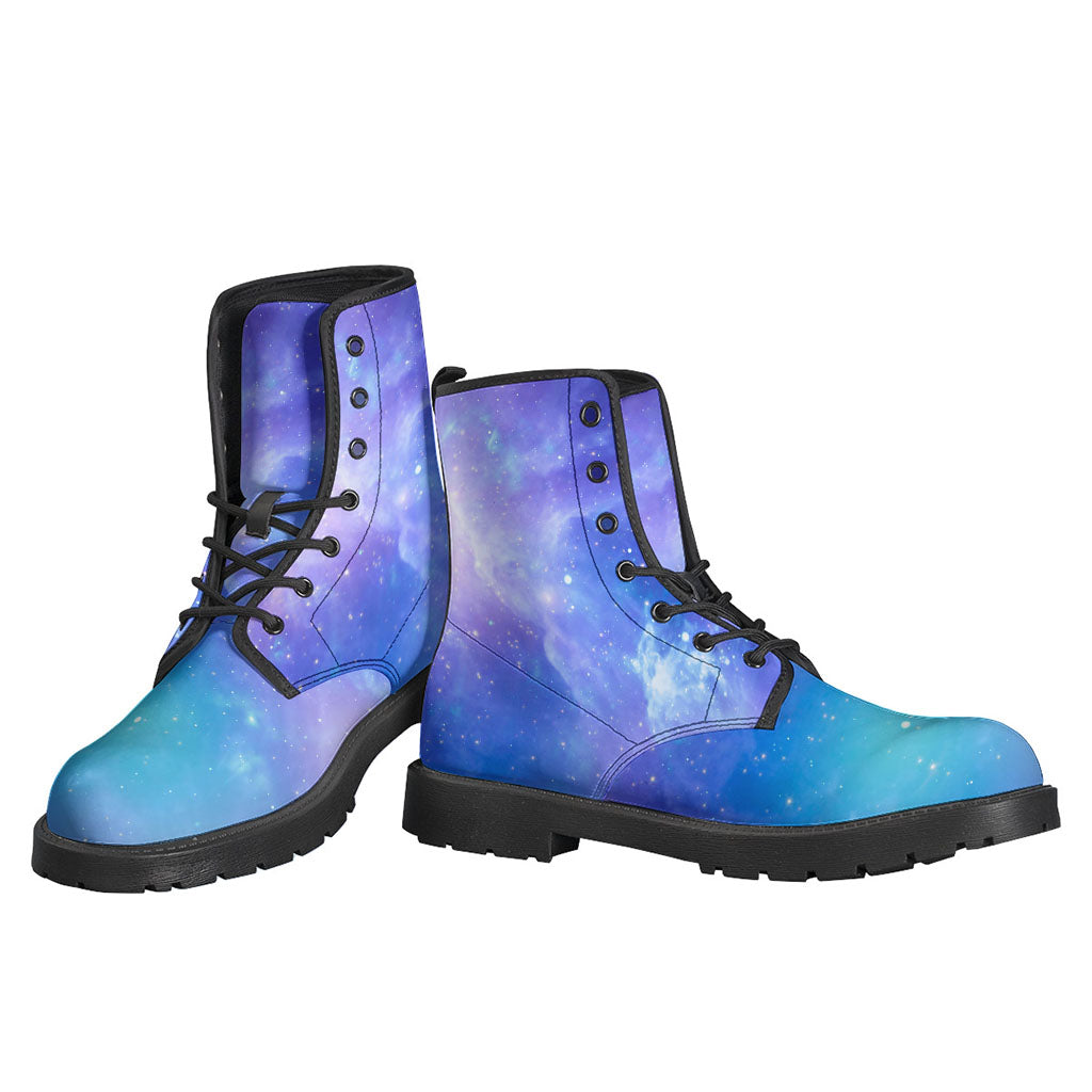 Blue Light Nebula Galaxy Space Print Backpack