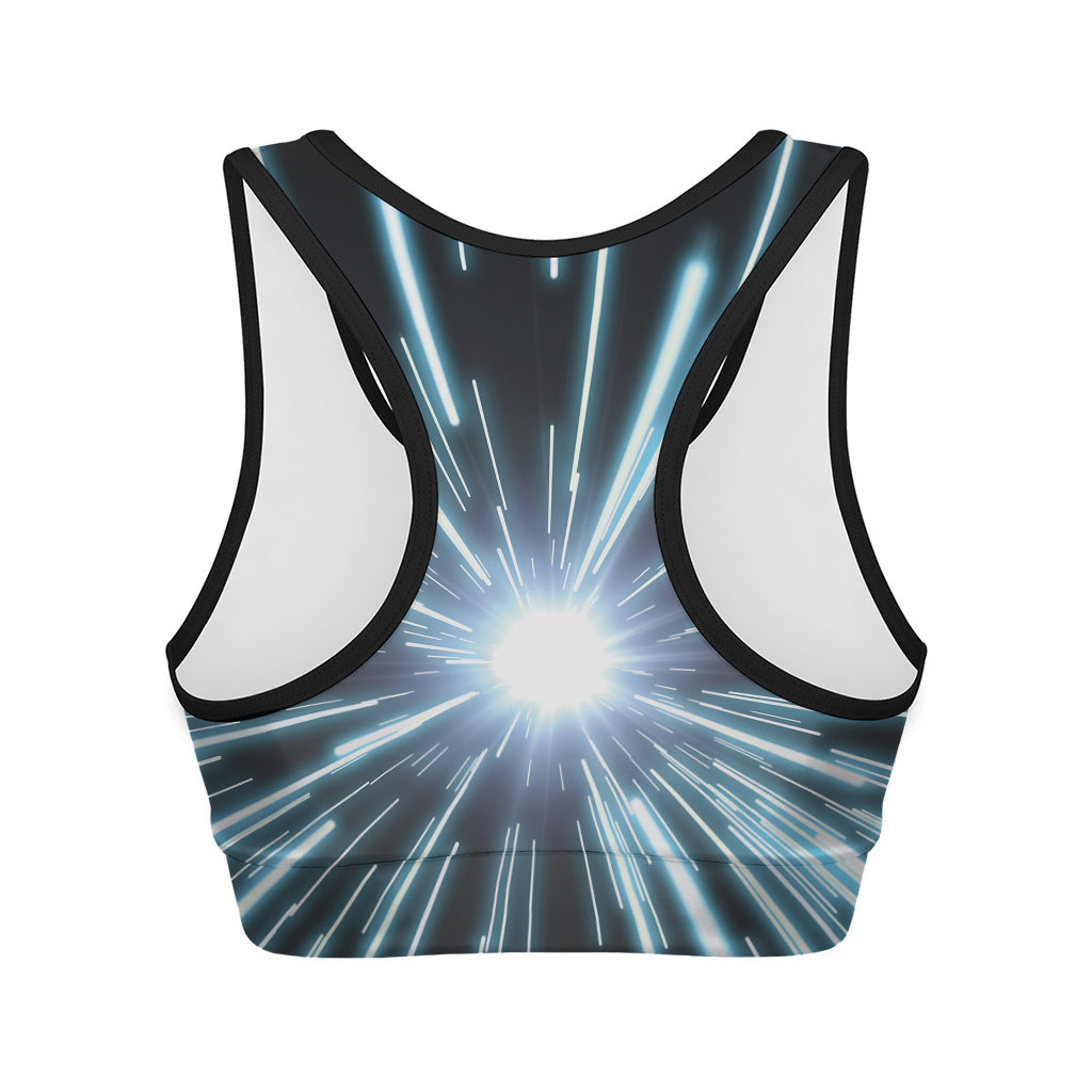 Blue Lightspeed Print Women's Sports Bra