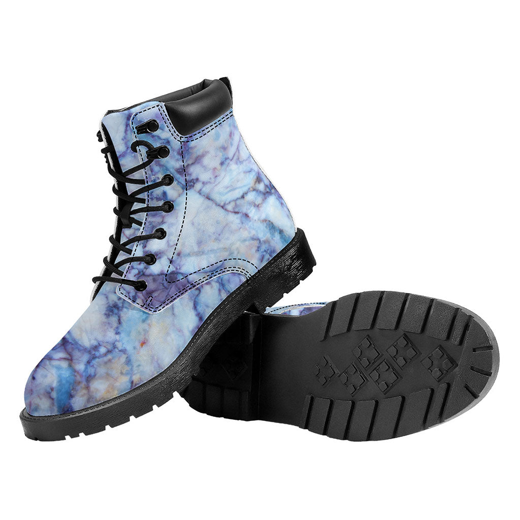 Blue Marble Print Work Boots