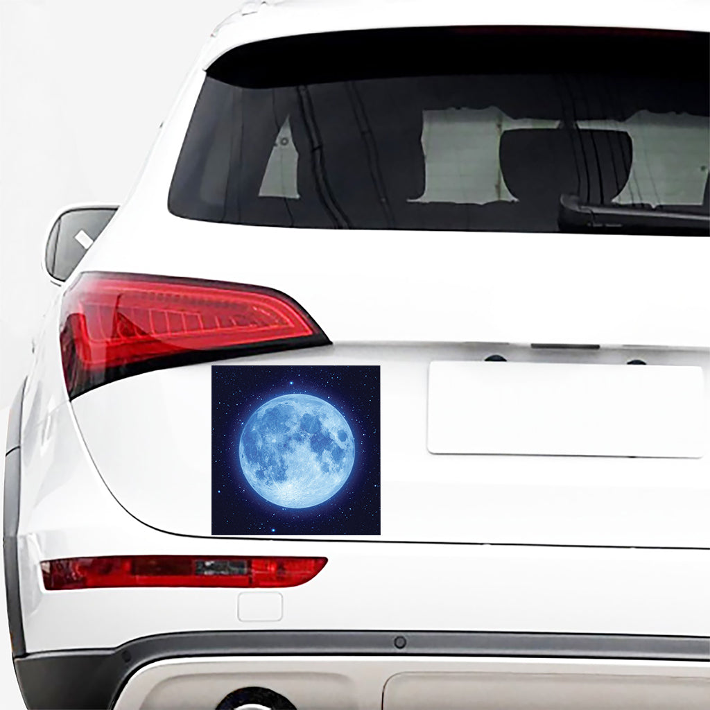 Blue Moon Print Car Sticker