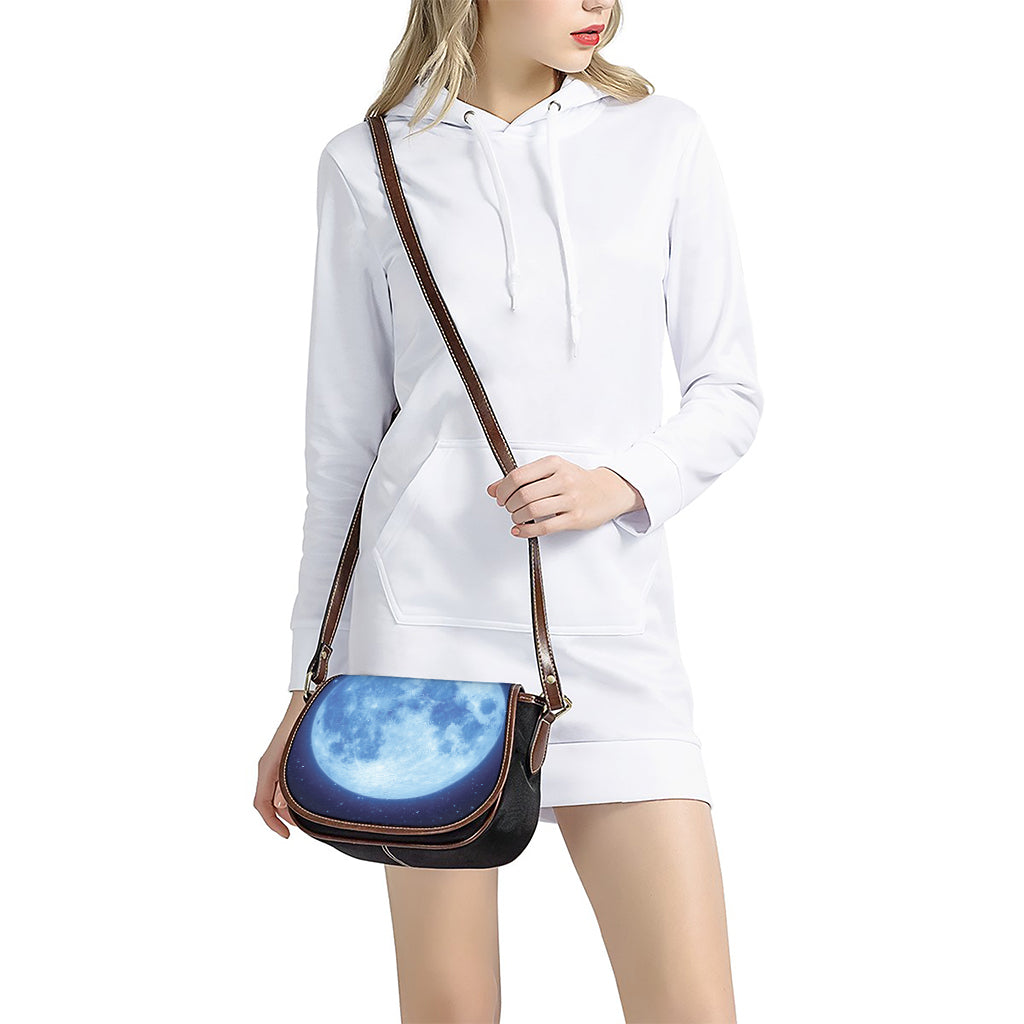 Blue Moon Print Saddle Bag