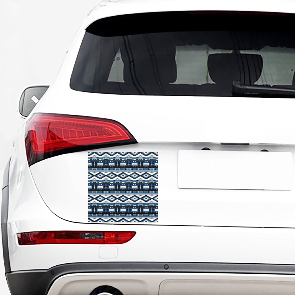 Blue Native Navajo Print Car Sticker