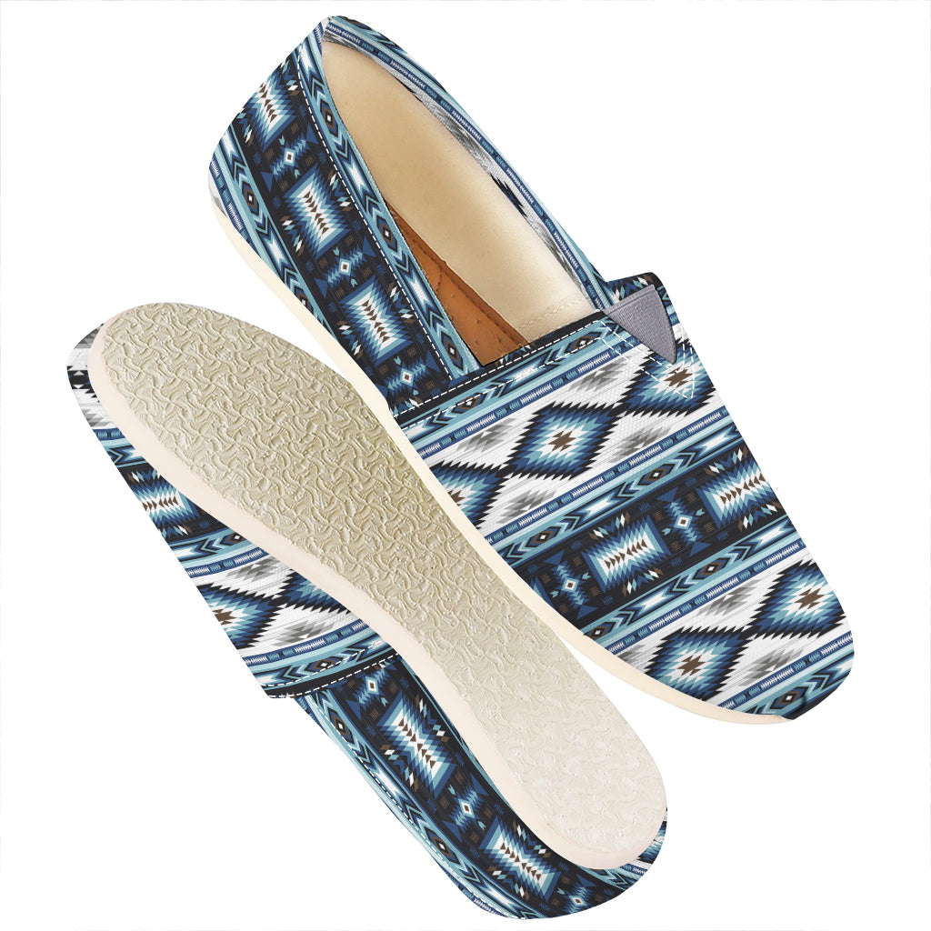 Blue Native Navajo Print Casual Shoes