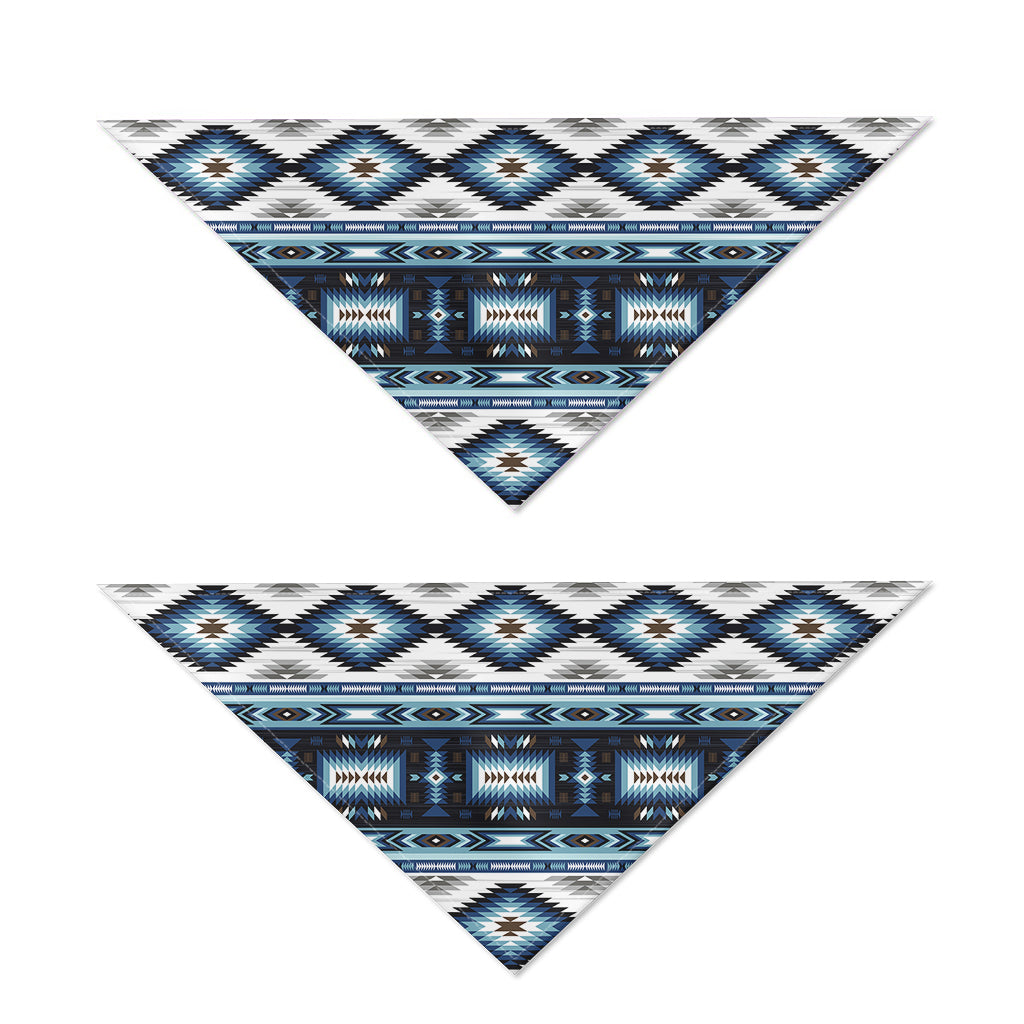 Blue Native Navajo Print Dog Bandana