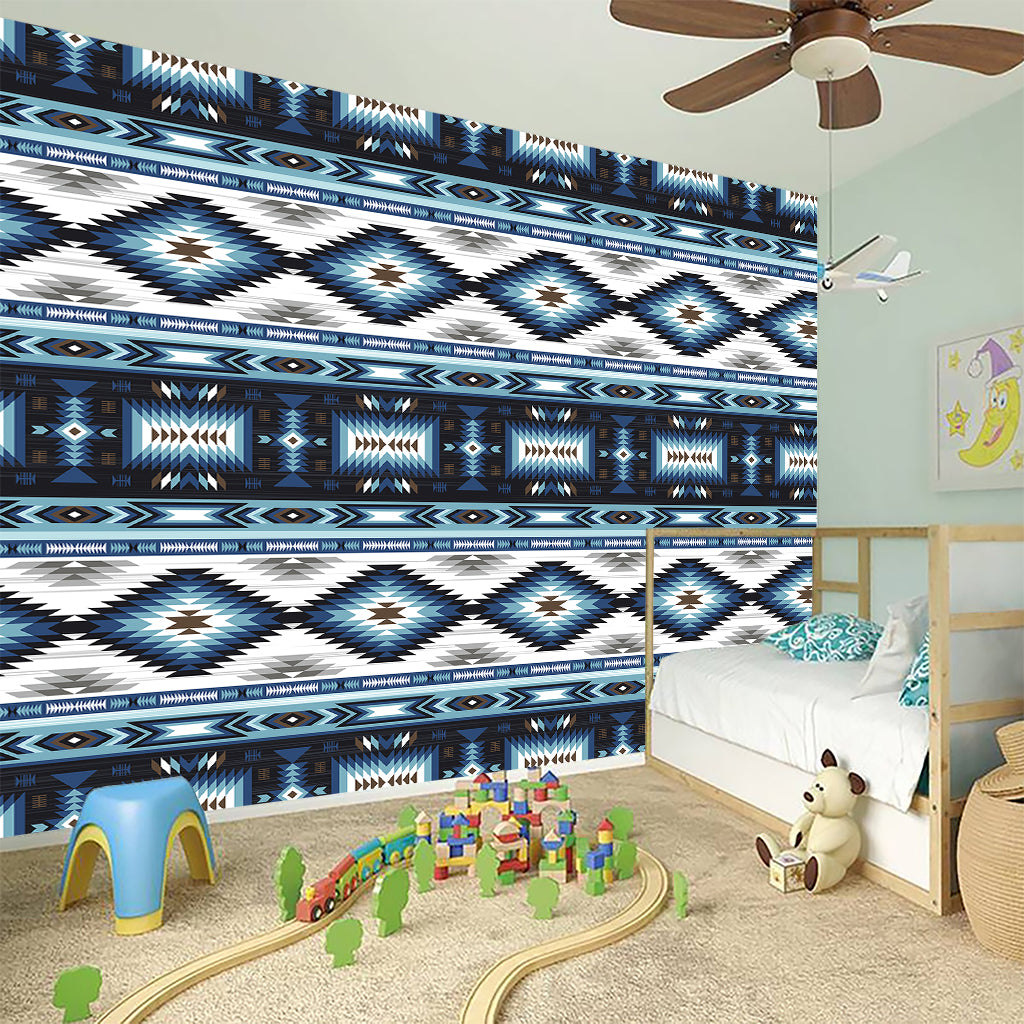 Blue Native Navajo Print Wall Sticker