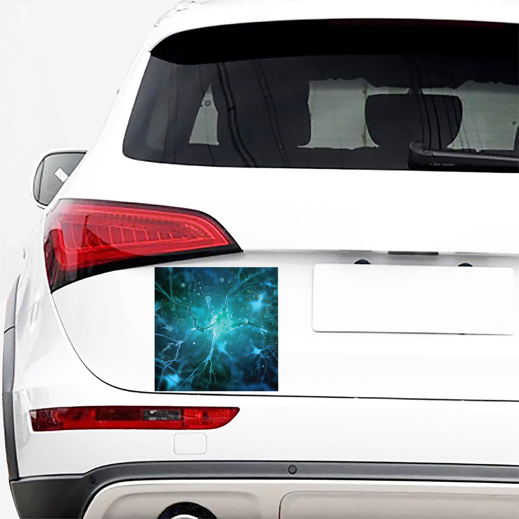 Blue Neurons In The Brain Print Car Sticker