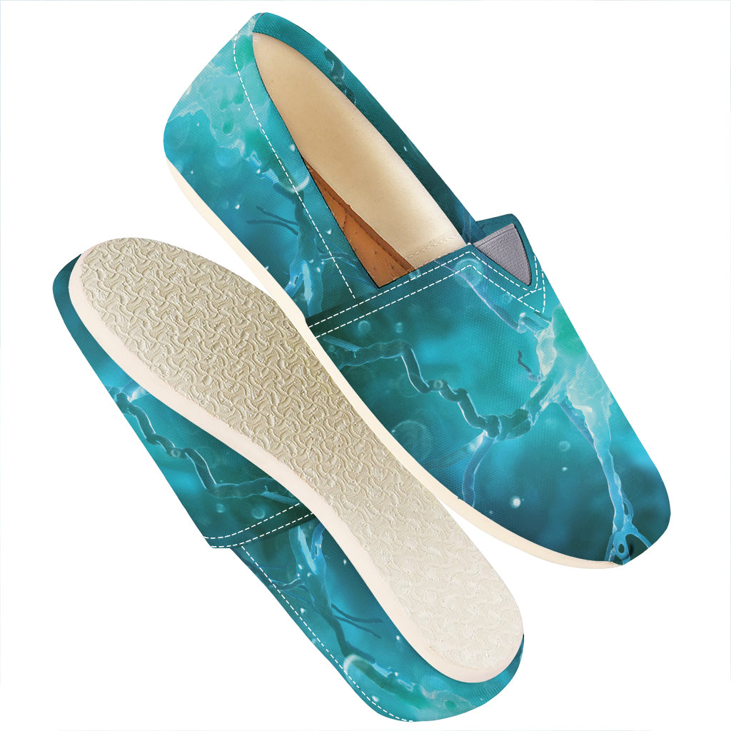 Blue Neurons In The Brain Print Casual Shoes
