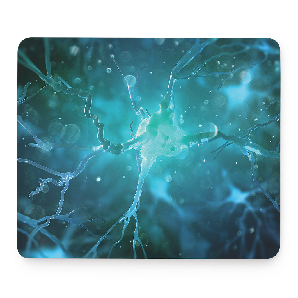 Blue Neurons In The Brain Print Mouse Pad
