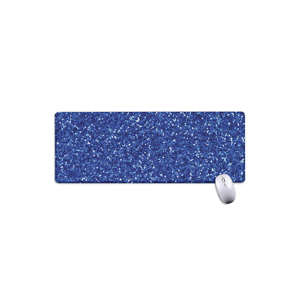 Blue (NOT Real) Glitter Print Extended Mouse Pad