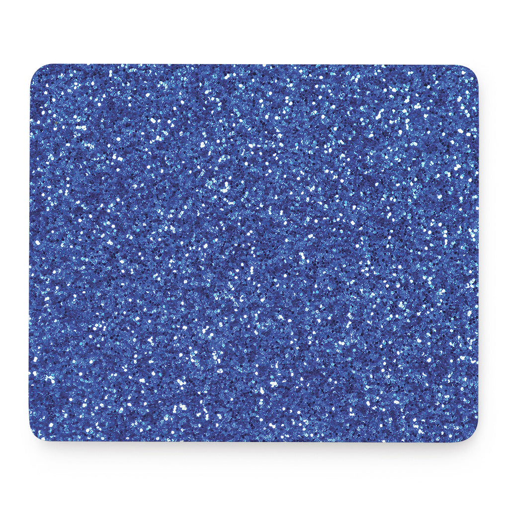 Blue (NOT Real) Glitter Print Mouse Pad