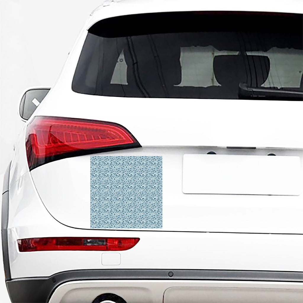 Blue Octopus Tentacles Pattern Print Car Sticker