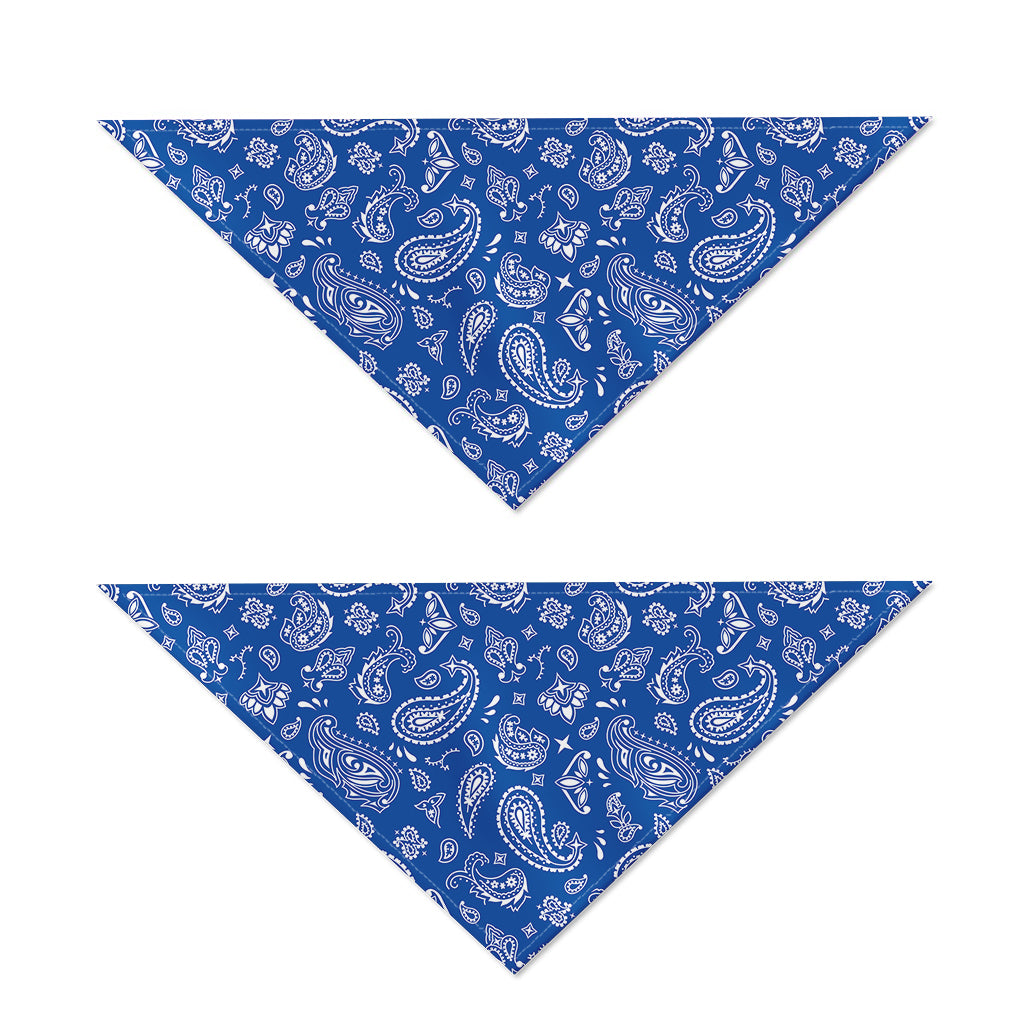 Blue Paisley Bandana Pattern Print Dog Bandana