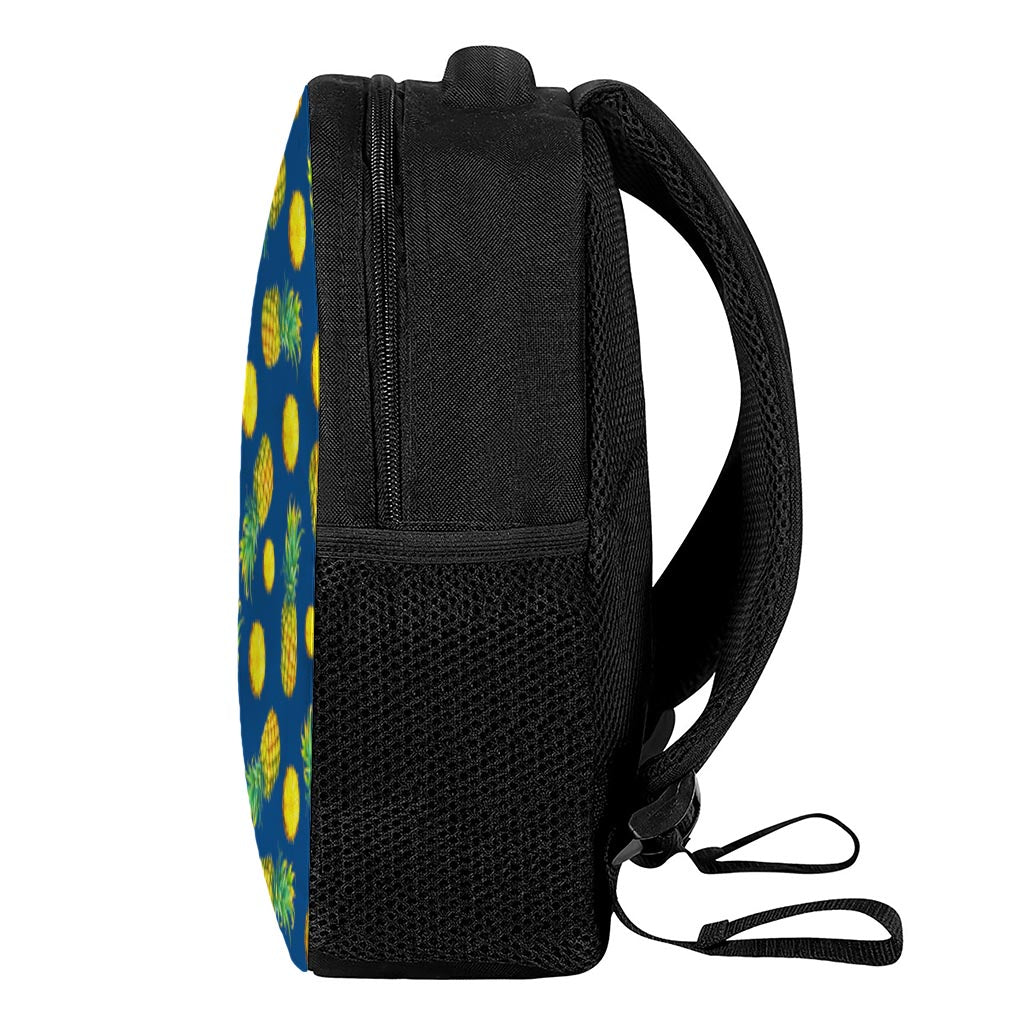 Blue Pineapple Pattern Print Casual Backpack