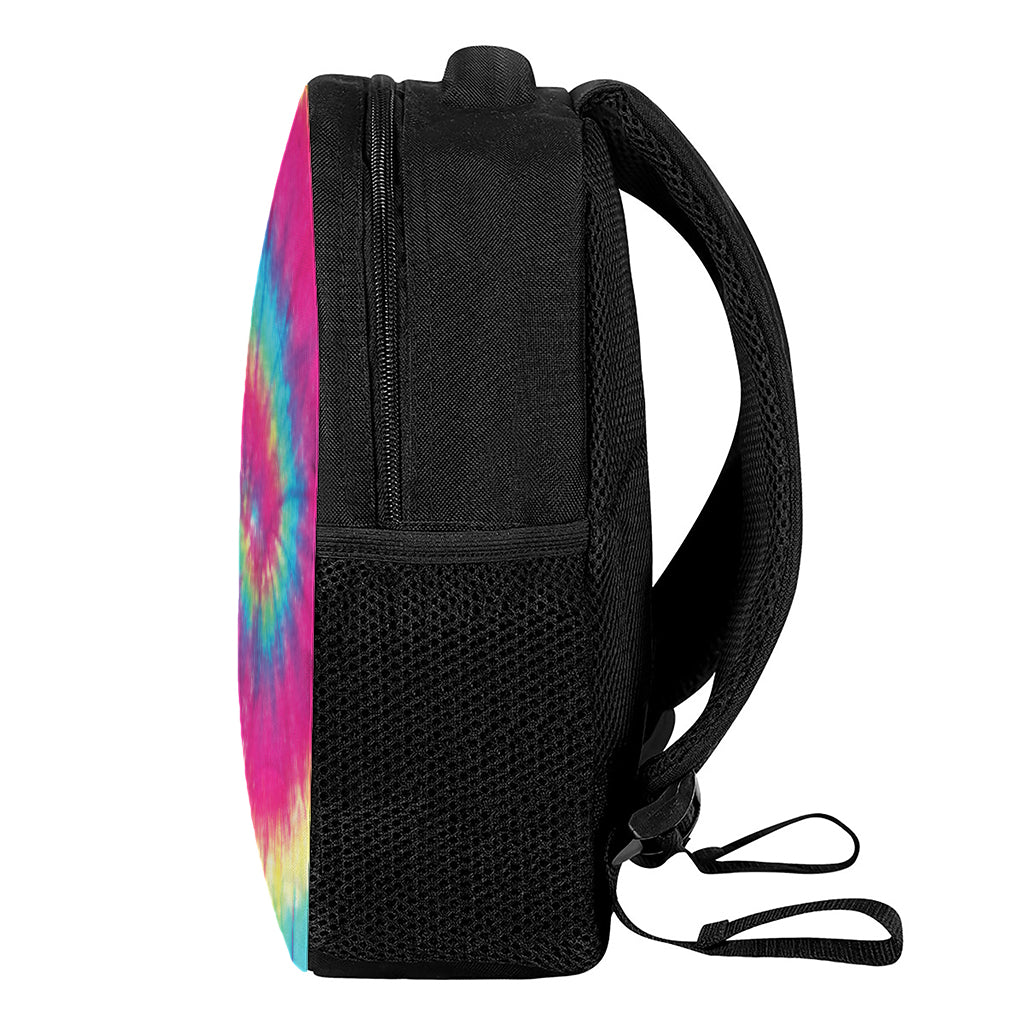 Blue Pink And Yellow Tie Dye Print Casual Backpack