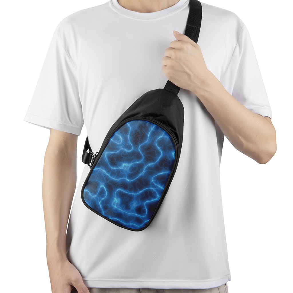Blue Plasma Print Chest Bag