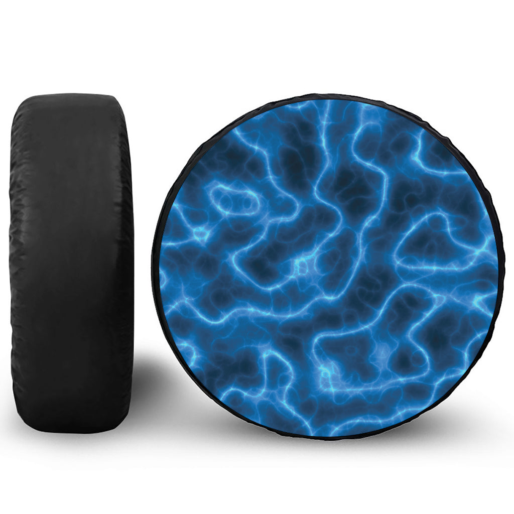 Blue Plasma Print Tire Cover