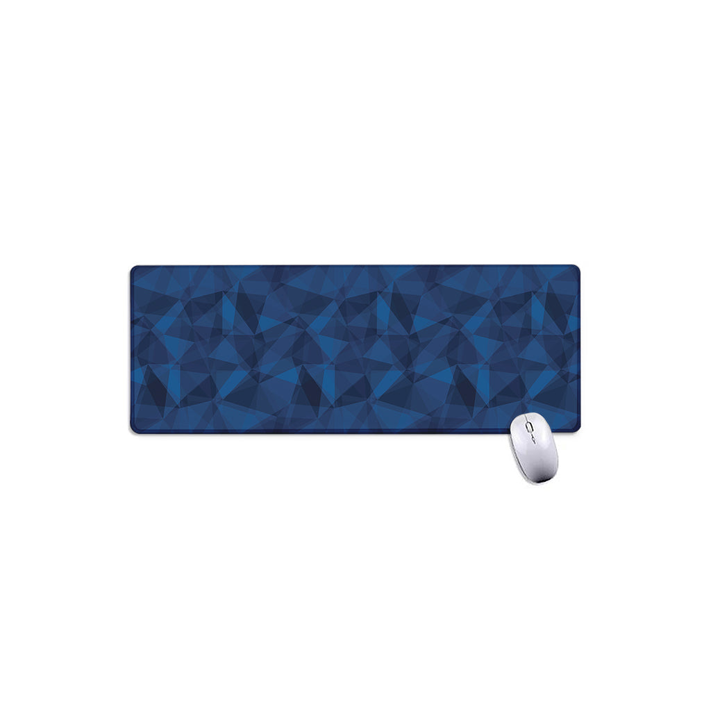 Blue Polygonal Geometric Print Extended Mouse Pad