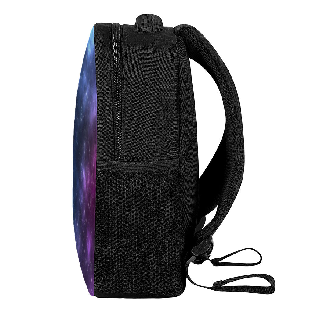 Blue Purple Cosmic Galaxy Space Print Casual Backpack