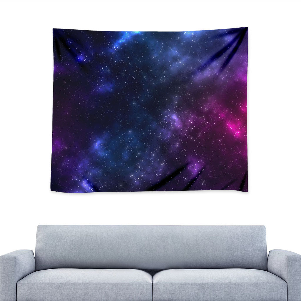 Blue Purple Cosmic Galaxy Space Print Tapestry