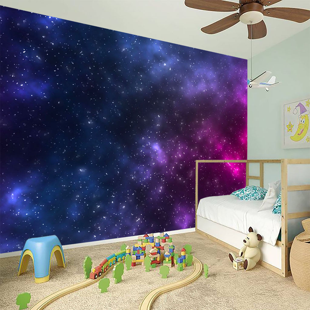 Blue Purple Cosmic Galaxy Space Print Wall Sticker